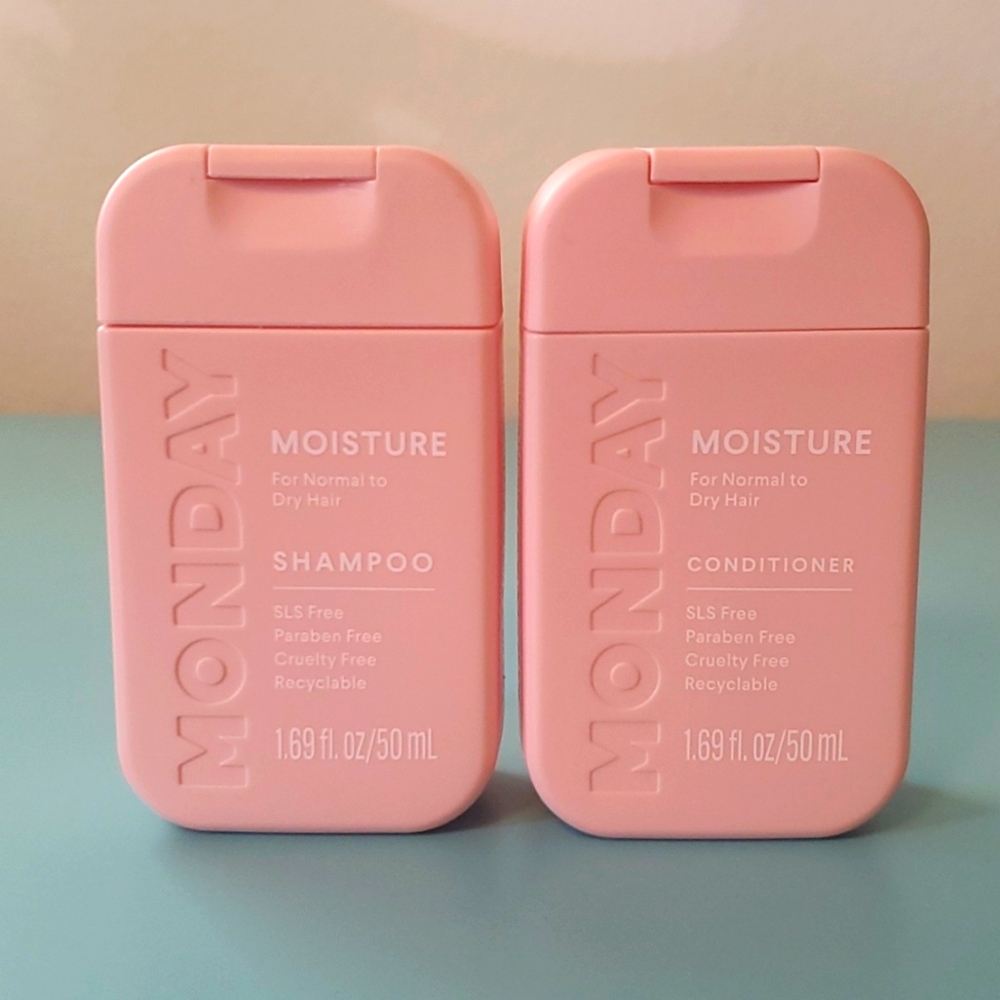 New Travel size Monday Moisture shampoo & conditioner